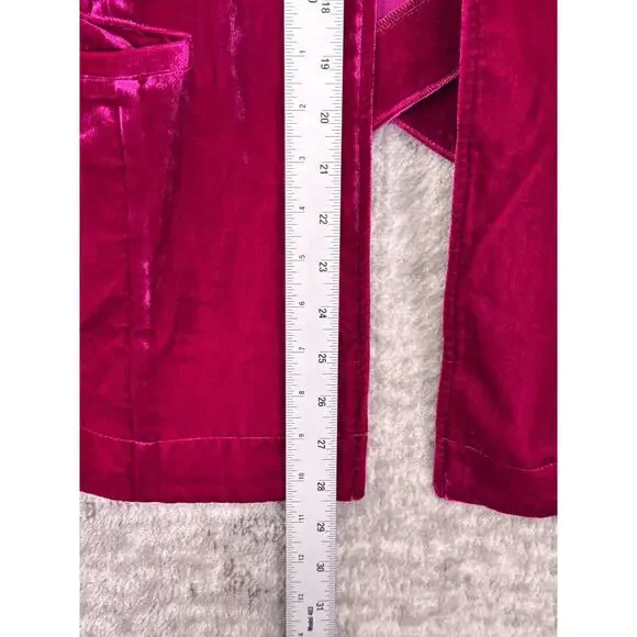 Anthropologie Jacket Medium Womens Velvet Tulip Hem Blazer - Picture 6 of 8